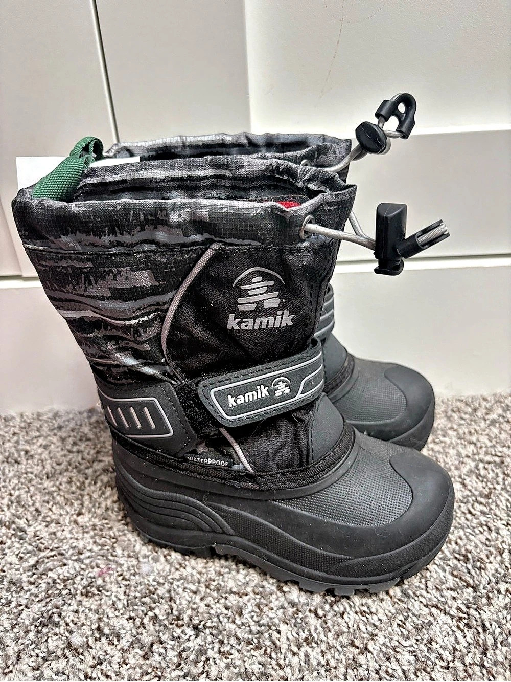 Kamik Kids Winter Boots Black & Gray Toddler Size 9c
